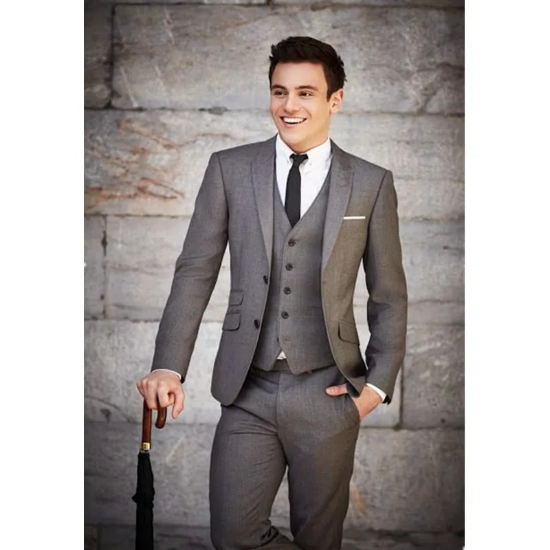 40.1  Wedding Dress Men's Formalwear Wedding Morning Suits Groom's Tuxedo Custom NEW 3 pieces (coat + trousers + vest) customized