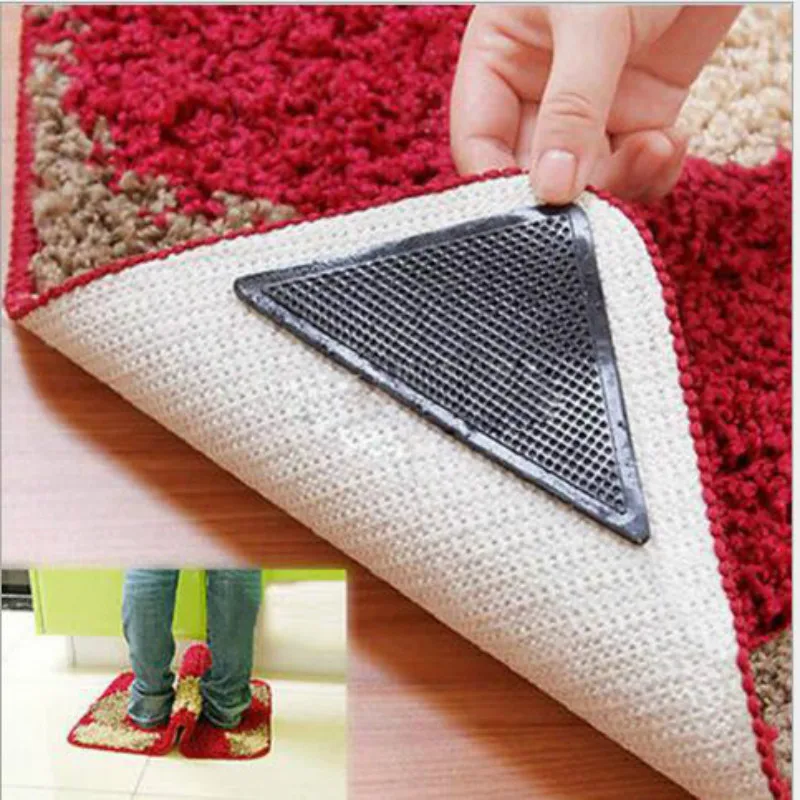 Under Carpets four Corners Non slip Stickers Carpets and Rugs for Living Home Decoration Rooms