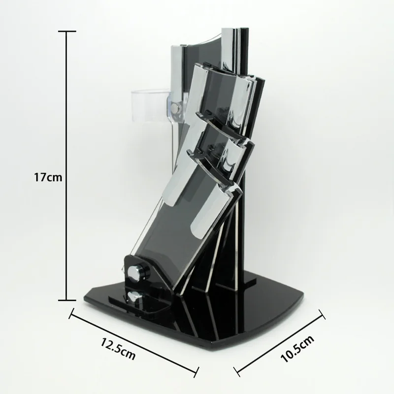 Набор из 5 предметов подставка для ножей используется для " 4" " 6" Керамический нож+ одна Овощечистка Высококачественный акриловый держатель для кухонных ножей черный блок ножей