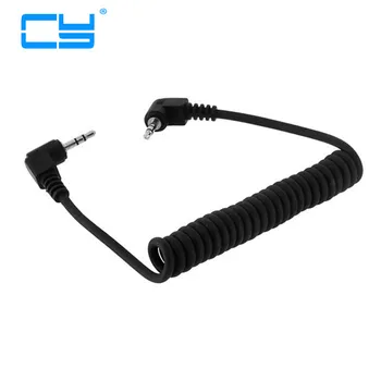 

3.5 mm Dual Right Angled 90 Degree Stereo Audio Male to Male Audio Stretch Spring Shape Cable 1m/3ft