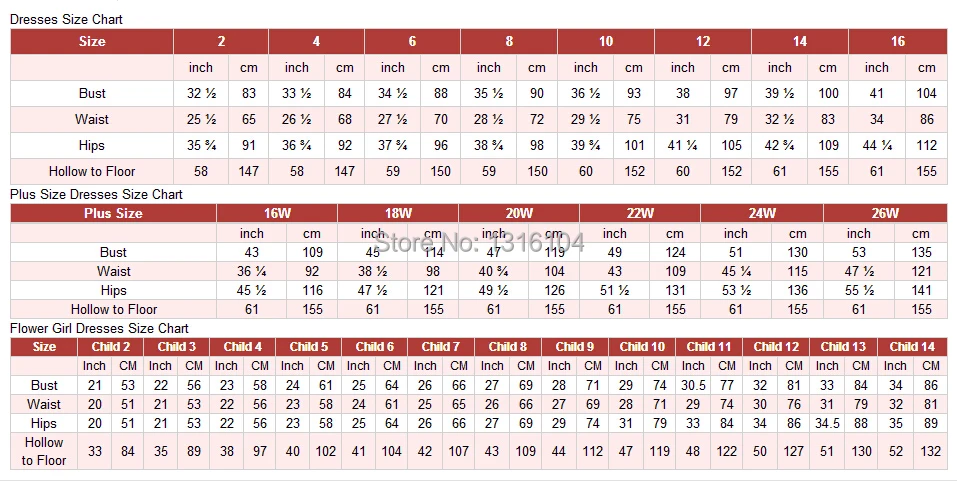 Xscape Size Chart