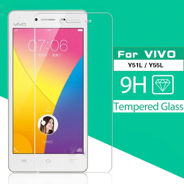 Передняя прозрачная пленка из закаленного стекла для Vivo Y51L Y55L 1603 Защитная экрана
