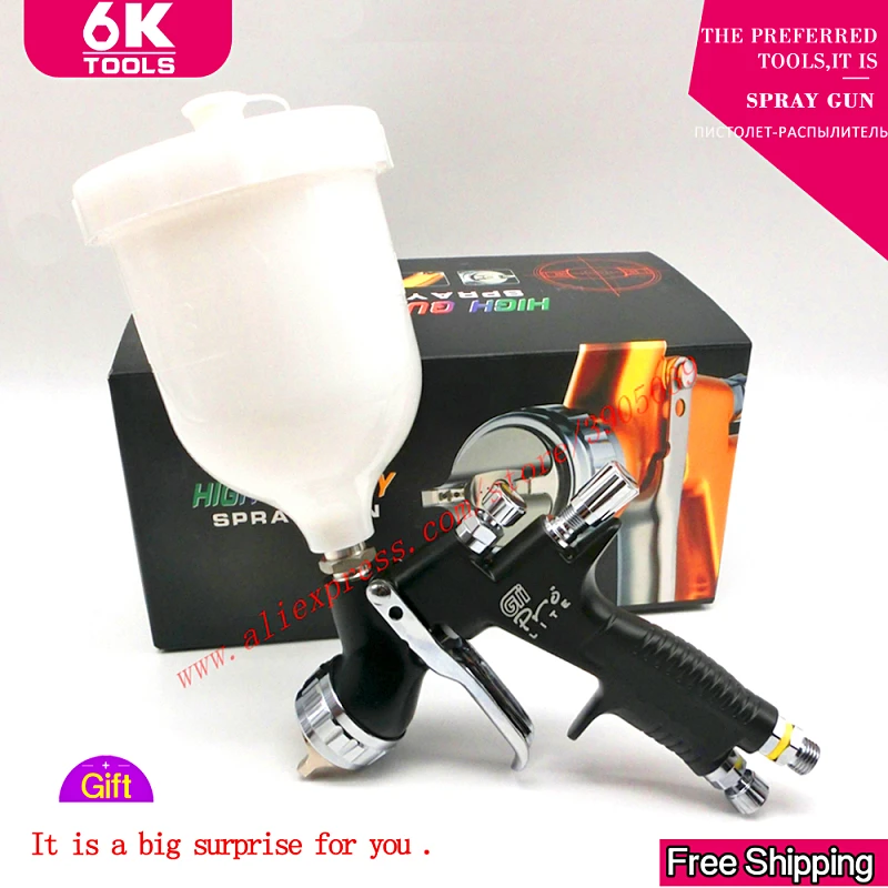 

Spray Paint Gun Hvlp Paint Gun for Car High Quality Professional Gti Pro Airbrush TE20 / T110 1.3mm Nozzle W-101 Paint Pots 2019