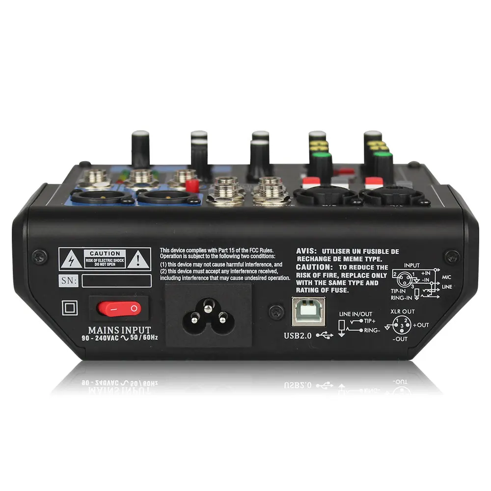 NTBD Professional Mini Karaoke Microphone Mixer 6