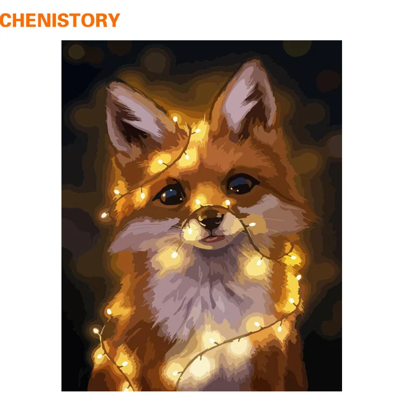 

CHENISTORY Frame Animals DIY Painting By Numbers Modern Wall Art Picture Painting Calligraphy Unique Gift For Home Decor 60x75cm