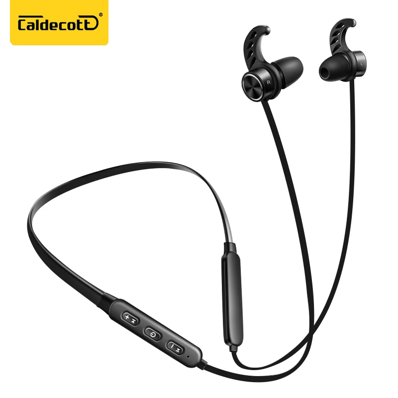 

Caldecott Sports Bluetooth wireless earphones headset magnetic suction drag Bluetooth earbuds two neck stereo hanging headphones