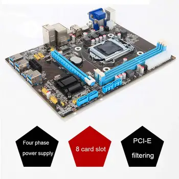 

Hot Sale B85 BTC+ETH Mining Bitcoin 8 PCI-E USB3.0 directly Slots Mainboard for Intel