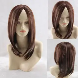 45 см коричневый смешанный Цвет Для женщин синтетический парик для Косплэй термостойкие Волокно прямо волос Плутон peluca