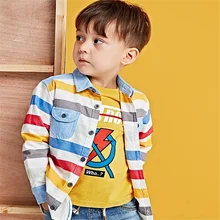 Kimocat/Новинка; милая рубашка для маленьких мальчиков и девочек; топы с короткими рукавами и рисунком; детская одежда; Прямая