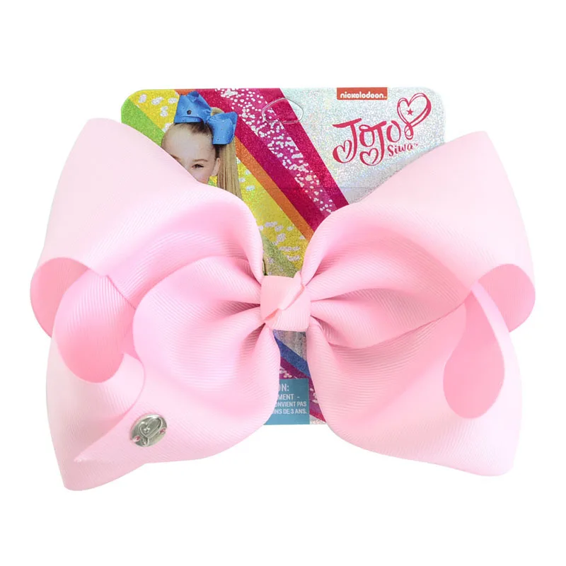 

1Pc 8 Inch jo jo Large Bow with Siwa's Cardboard Butterfly Hairpin Hair Clips Solid Handmade Hair Accessories For Girls Kids