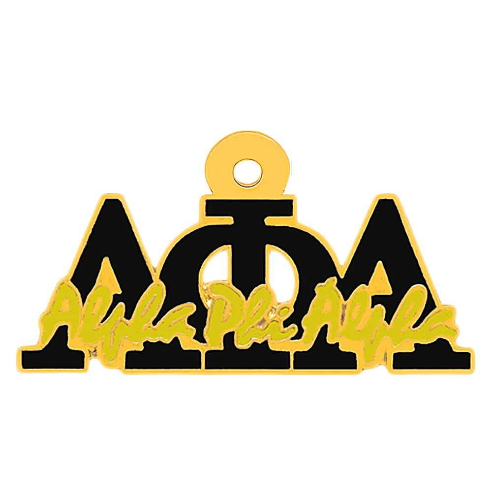 

New design enamel metal greek letters ALPHA PHI ALPHA label charm pendant FIT DIY fraternity society jewelry necklace bangle