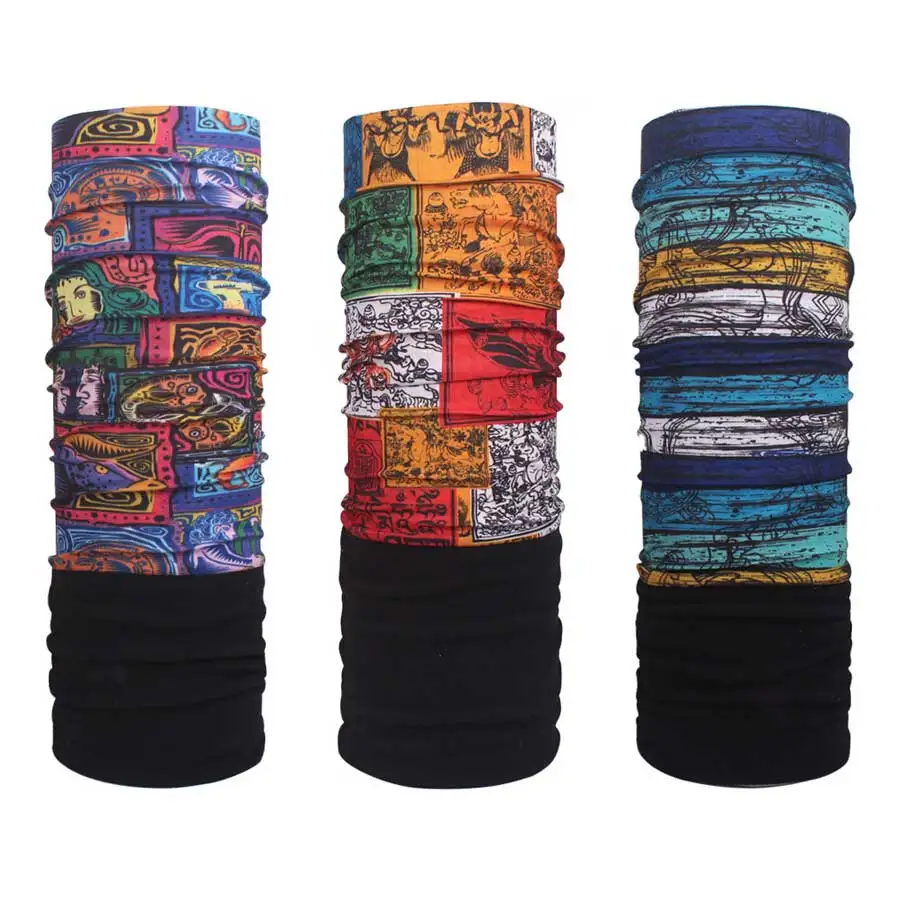 30pcsTC Wholesale Autumn Fleece Printed Magic Tube Scarves for Men New