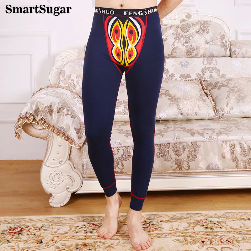SmartSugarWinterChineseStyleThermalUnderwearMenLongJohnsPants