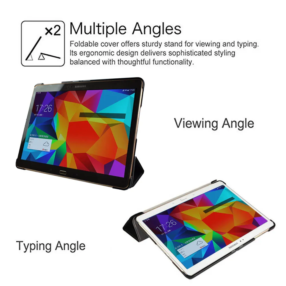 Продажа Тонкий флип чехол с подставкой, Магнитный чехол для samsung Galaxy Tab S 10,5 T800 T801 T805C, чехол для планшета + Защитная пленка + стилус