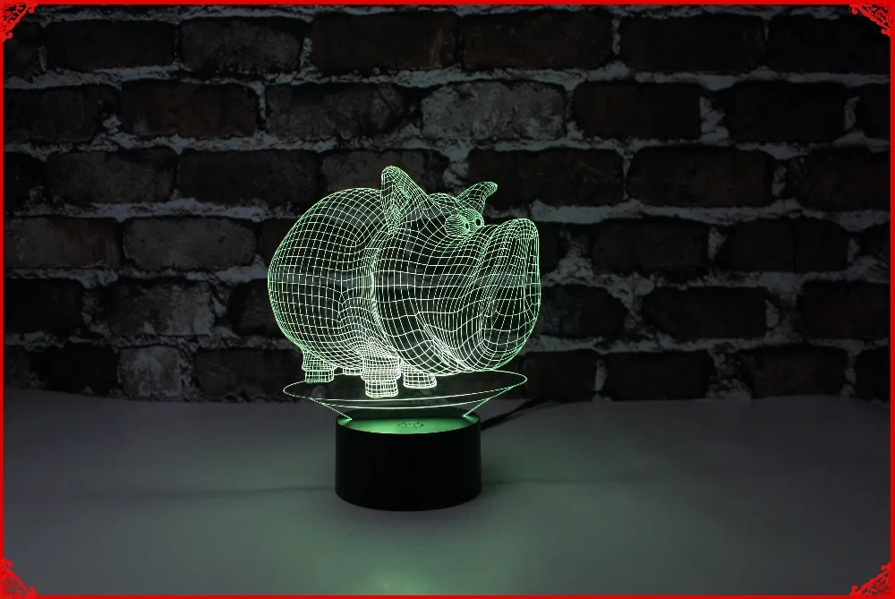 Новинка ближайшие подарки 3D свет в ночь/настольная лампа Лаки Свинья формы для Хэллоуина с днем рождения для детей/подруга