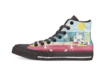 

I Love Marbella Novelty Design Casual Canvas Shoes Custom shoes Drop Shipping