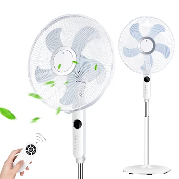 

Five Rotary Van remote control floor fan soft LED display special aroma box electric summer fan