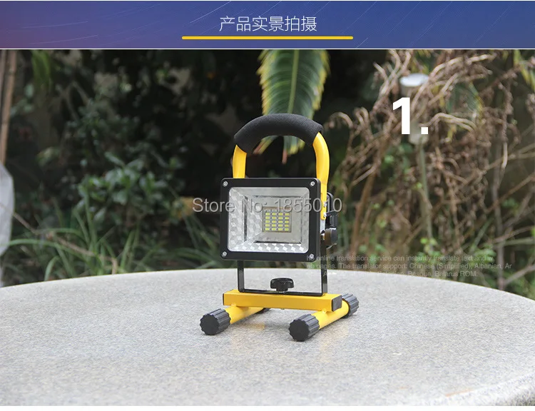 Перезаряжаемый светодиодный портативный прожектор подвижный Открытый кемпинг свет 24 светодиодный s Луг прожектор