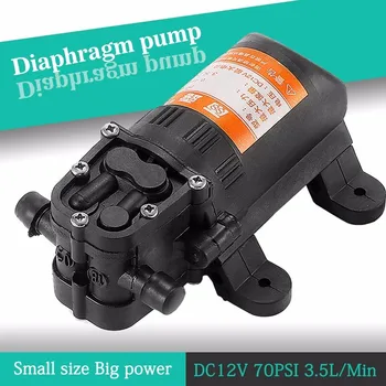 

Durable DC 12V 70PSI 3.5L/min Black Micro High Pressure Diaphragm Water Sprayer Car Wash 12 V Agricultural Electric Water Pump