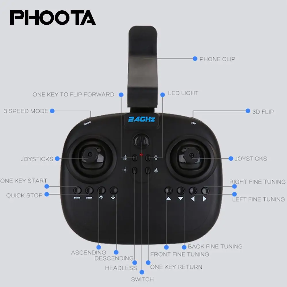 UAV 360 Degree Rolling 6-Axis Gyro Quadcopter Durable One Key Take Off Aircraft Wireless