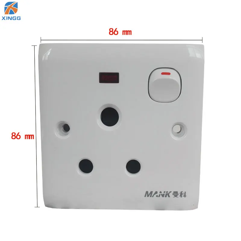 South Africa Big 86 AC Electrical Power Panel Wall Tabletop Desktop Socket Outlet With Switch