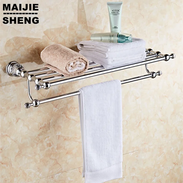 Crystal chrome badkamer handdoekenrek badkamer plank handdoekhouder ... Crystal chrome badkamer handdoekenrek badkamer plank handdoekhouder ...