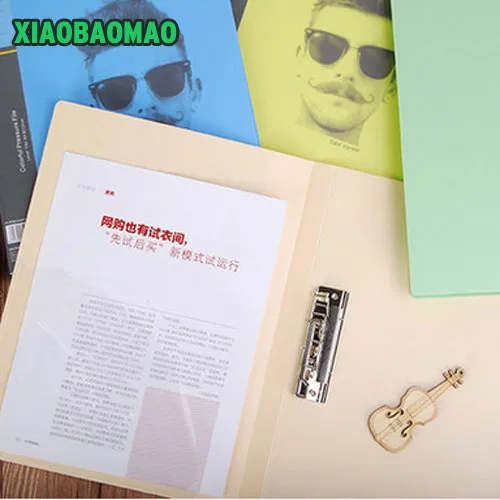 

4 color A4 folder office stationery a4 file folder, strong clip file folder