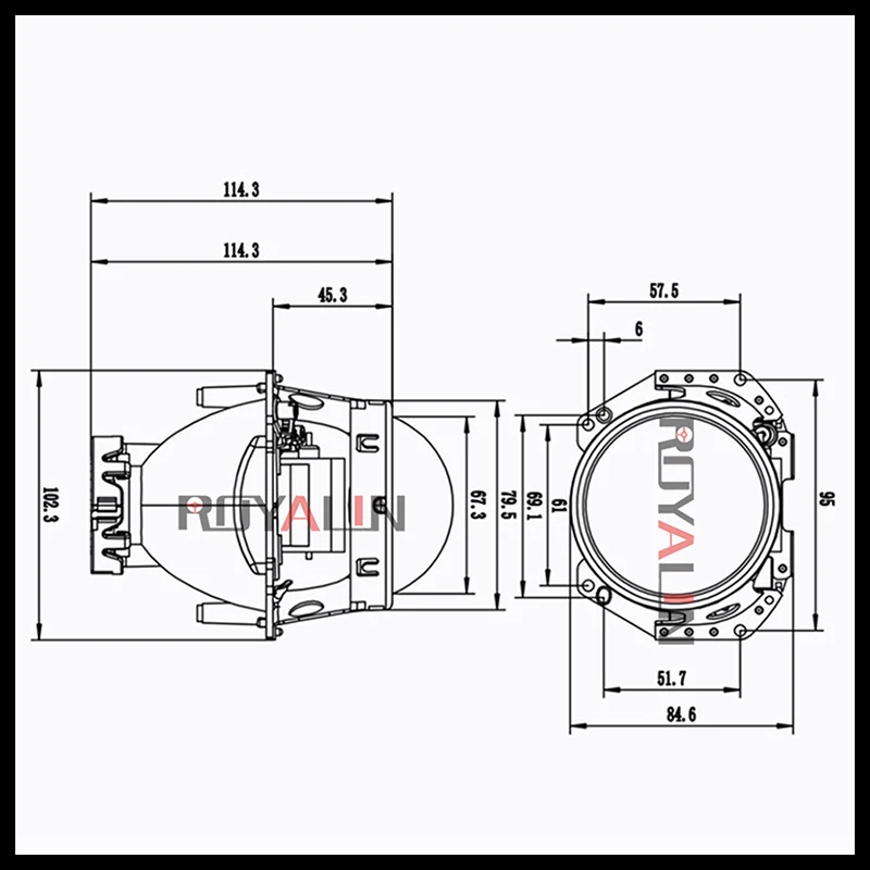 ROYALIN Металл Hella 3R G5 биксеноновые фары объектив D2S фары проектор Универсальная автомобильная лампа D1S D2H D3S D4S лампы моторы модификация