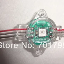 DC5V WS2812(6pin) полноцветная светодиодная точечная лампа;. 16,8 мм диаметр, IP66; один 5050 RGB светодиодный с WS2811 чипсет встроенный как один пиксель