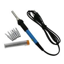 60 Вт 220 В Регулируемый Температура электросварки паяльник инструмент для ремонта ручка Тепло Карандаш инструмент с 5 шт. советы+ припой