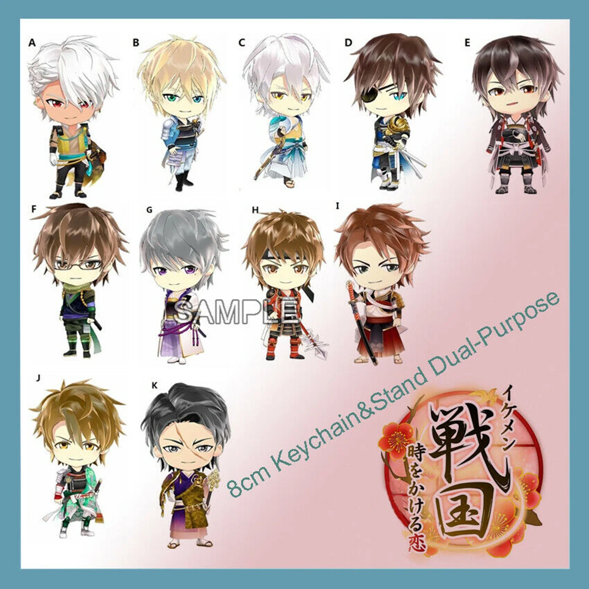 Ikemen Sengoku Toki Wo Kakeru Koi NOBUNAGA акриловая подставка брелок двойного назначения|Реквизит