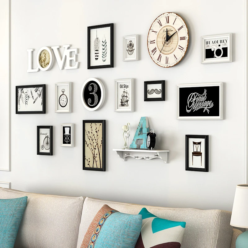 Photo Wall ZYANZ Solid Wood Color : A Composite Wall Hanging Photo Frame Photo Wall ZYANZ Solid Wood Color : A Composite Wall Hanging Photo Frame