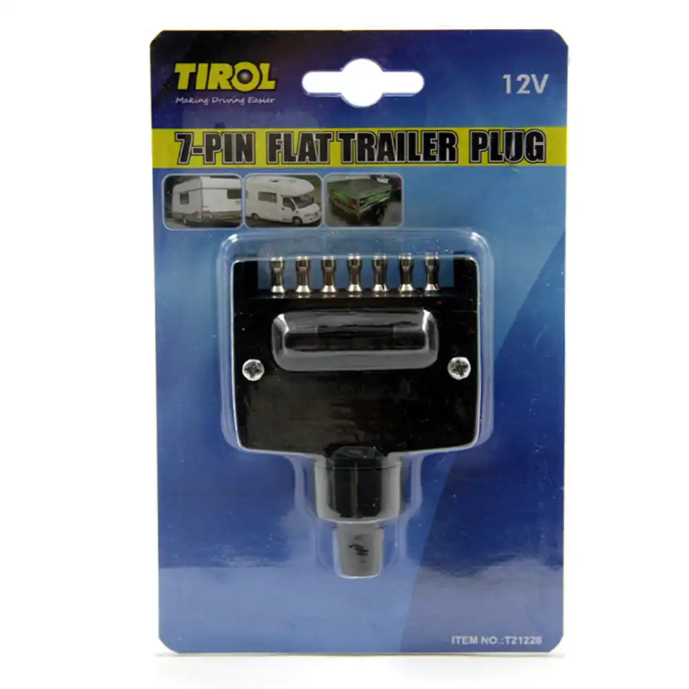 Tirol T21228a New 7 Pin Flat Trailer Plug Light Connector