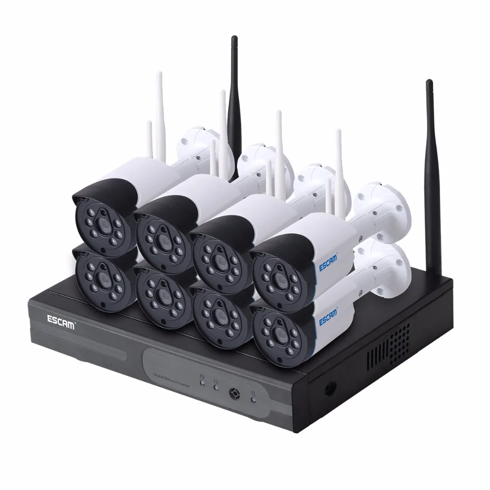 

ESCAM WNK804 720P CCTV system 8CH HD wireless NVR kit Outdoor IR Night Vision IP WIFI CAMERA security system surveillance