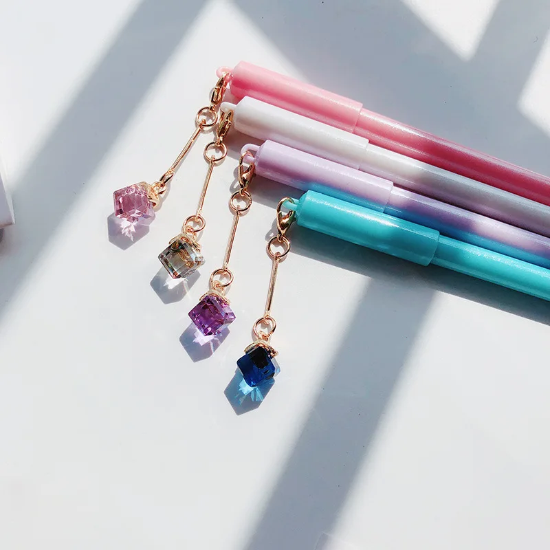 

Creative Colored Glaze Pendant Gel Pen Exquisite Crystal School Office Supplies Stationery Boutique Wholesale