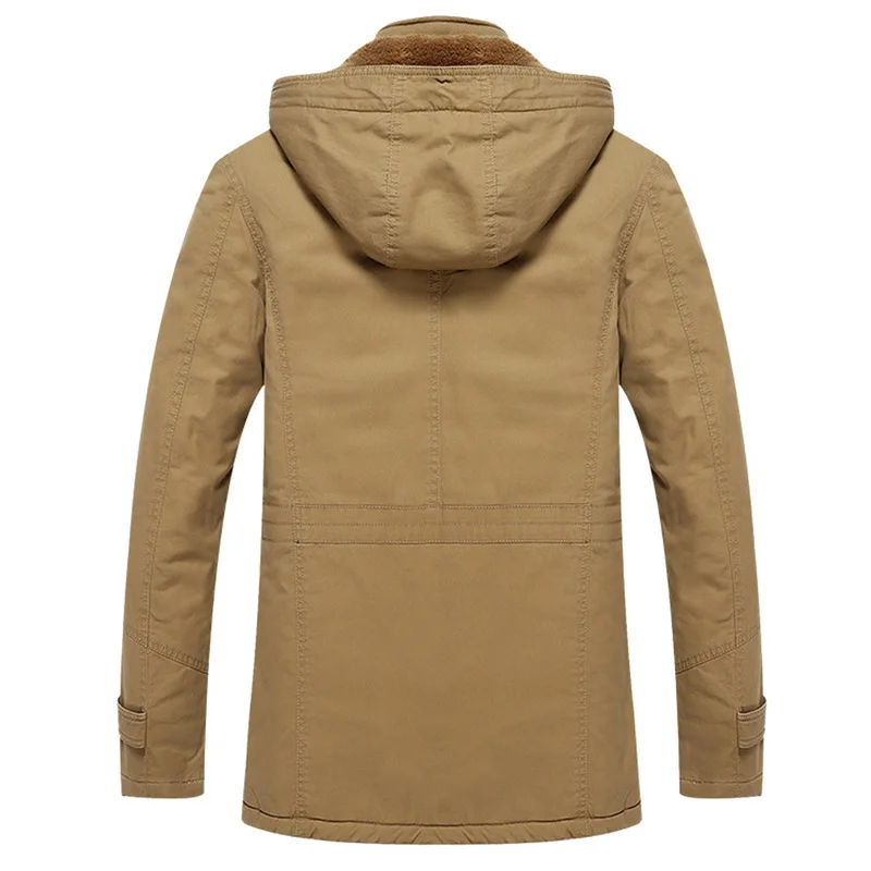 Bomber black 4xl Green De vent army Parka Pardessus Chaud 2019 Khaki À Capuche Militaire Taille Veste Fourrure Coupe Vestes Pilote Plus Hiver Manteau Hommes TPZOXuki