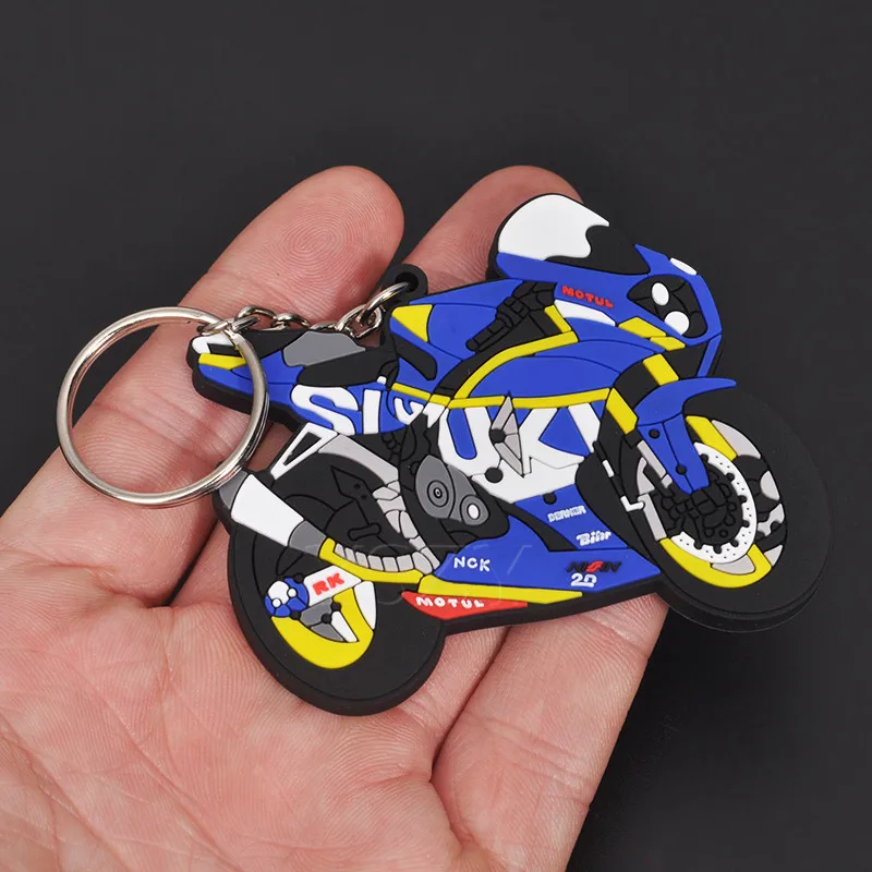 Модный Резиновый брелок для ключей модели мотоцикла Yamaha Kawasaki Suzuki BMW Honda GSX R VR 46