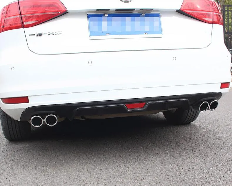 

JIOYNG ABS REAR TRUNK LIP SPOILER DIFFUSER 4 OUTLET PIPE EXHAUST BUMPER PROTECTOR COVER FOR VW Jetta 2015 2016 2017 2018 BY EMS