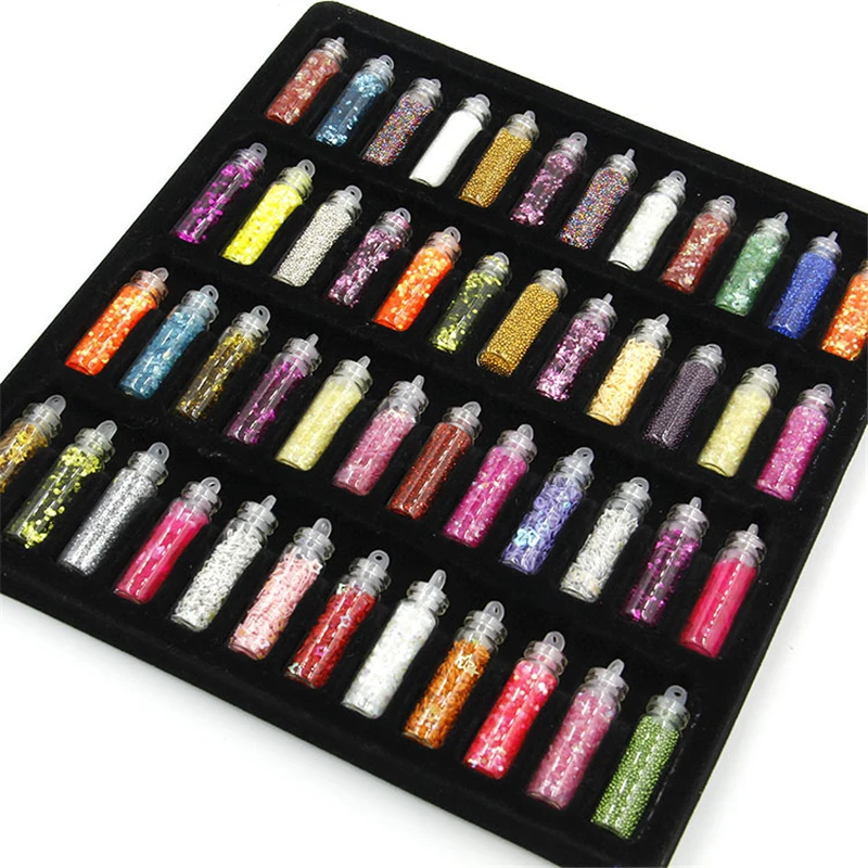 

Charms Lizun Slime Accessories Kit Slime 48Pcs Sequins/Glitter Filler Fluffy Slime Box Toys For Children DIY Decoration Toys