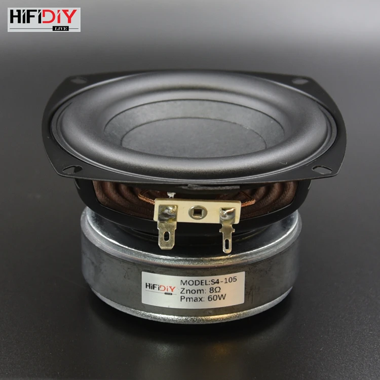 HI FI DIY Аудио 4 дюймовый 60 Вт низкочастотный динамик высокая мощность длинный ход