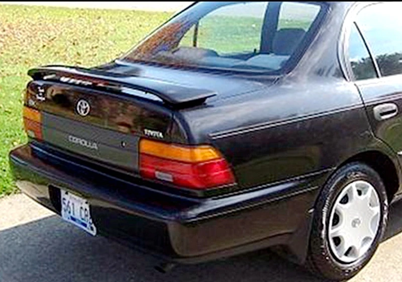 Для TOYOTA corolla спойлер 1991 1998 высокое качество абс материал заднее крыло автомобиля