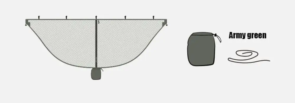 Легкий Гамак от насекомых, москитная сетка, легкая установка, наружные двойные гамаки на одну персону, защита на 360 градусов, двусторонняя молния - Цвет: Армейский зеленый