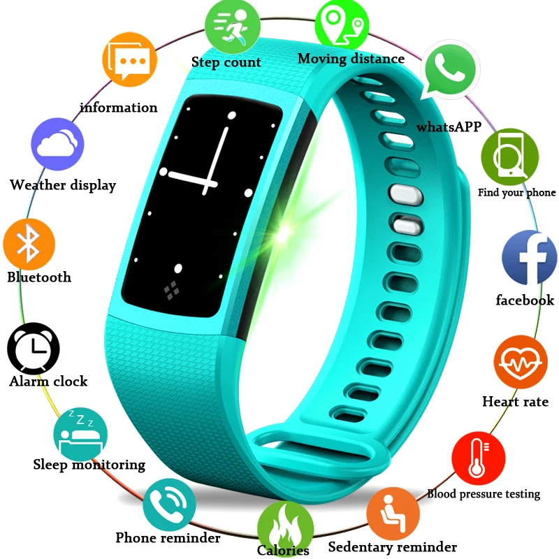

Sport Watch Men Women Smart Watches 2018 New Heart Rate Monitor Blood Pressure Oxygen Waterproof Sport Fitness Wristwatch