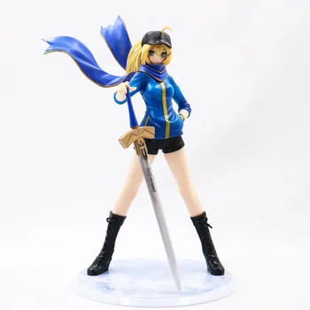 

Anime Fate Stay Night Saber Blue Sports Clothes Ver PVC Action Figure Collectible Model doll toy 22cm