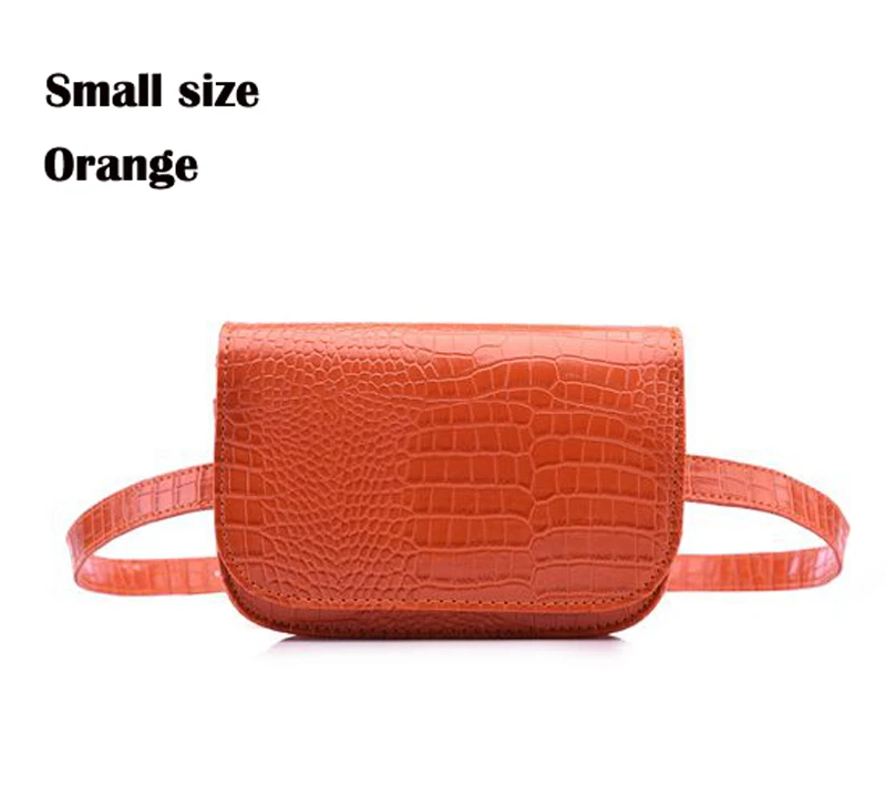 Mihaivina, модная Женская поясная сумка из кожи аллигатора, известный бренд, женская кожаная поясная сумка, поясная сумка, сумка для телефона - Цвет: orange