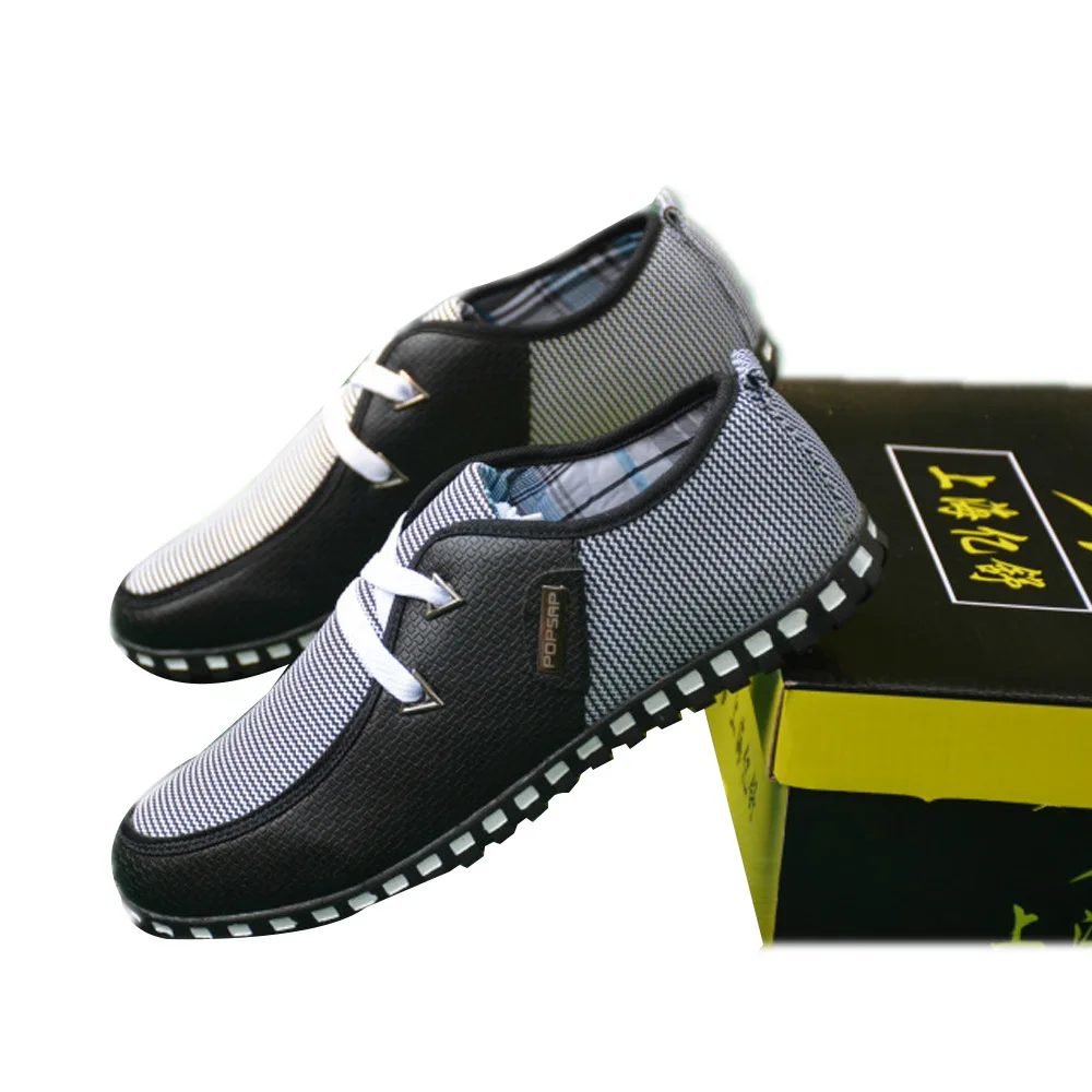2019 Spring Autumn Mens Shoes Casual Low Heels Flat Black Shoes Fashion Classic Shoes Light Breathable White Sneakers Size 39-46