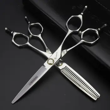 

Professional hairdressing scissors Hair 6 INCH Barber Scissors haircut scissors Japan 440C steel Shear