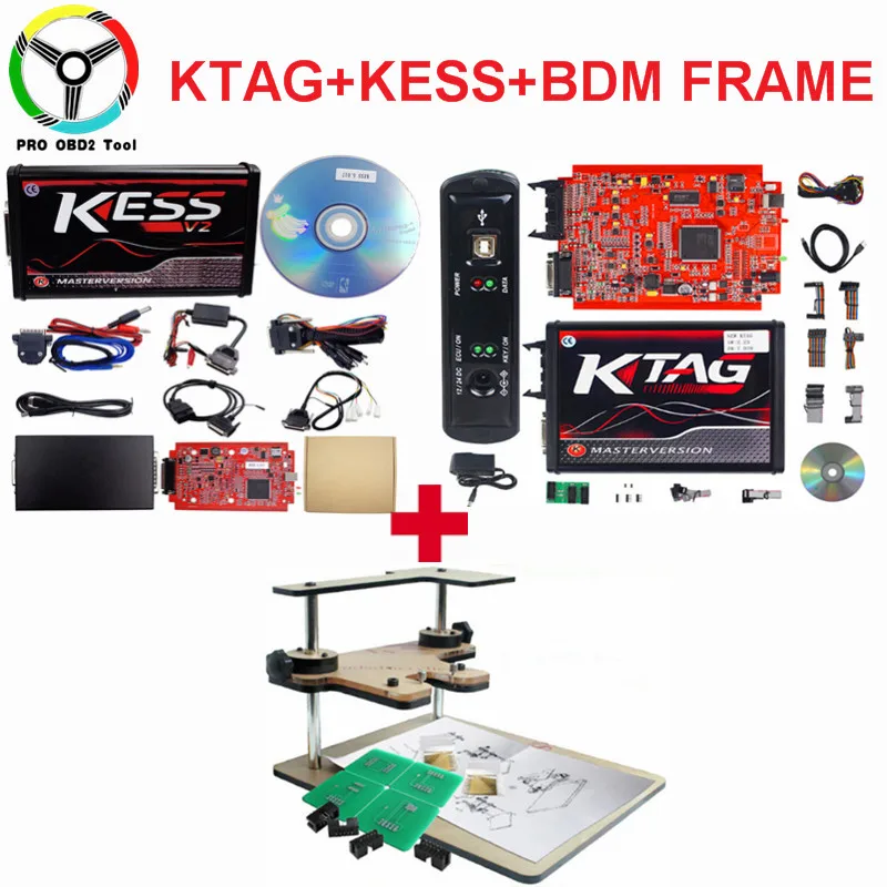 

Online KESS V5.017 SW2.23+2.47 EU Version Red PCB KTAG 7.020 KESS V2 5.017 Fully Protocols No Token Limited and LED BDM Frame