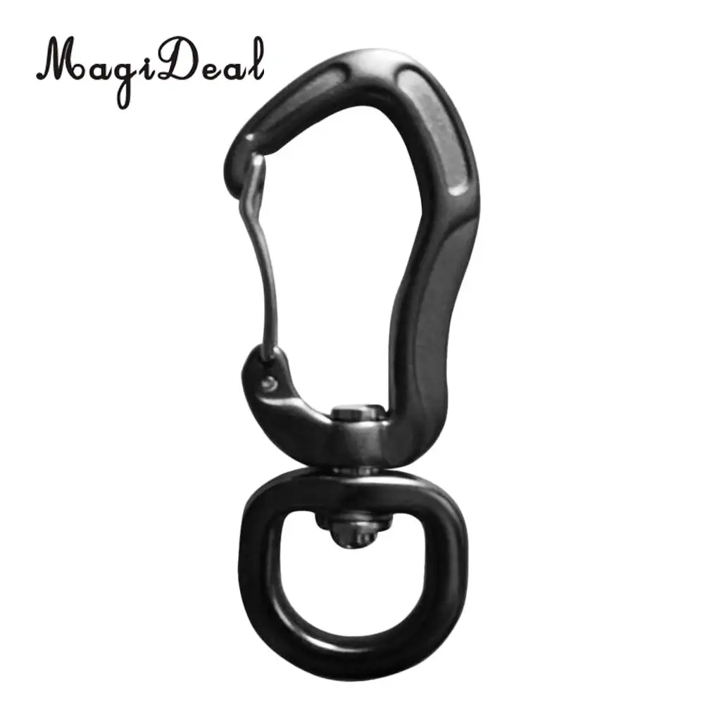 Outdoor 1 Pair Rock Tree Climbing Swivel Carabiner Hanging Connect Hook Camping 71/76mm round eye for Camping Caving Climbing