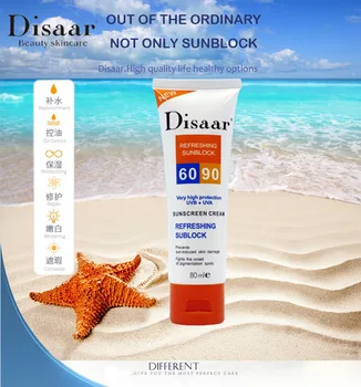 

2 Pcs Sunscreen Cream Spf 90++ Moisturizing Skin Protect Sunblock 80g Face Care Prevents Skin Damage, Remove Pigmention Spots